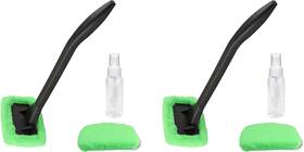 Primestarz 313115147165 Windshield Cleaner 2 Pack With 4 Micro Fiber Bonnets Spray Bottles 8 Piece