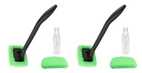 Primestarz 850010869094 Windshield Cleaner 2 Pack With 4 Micro Fiber Bonnets Spray Bottles 8 Pie