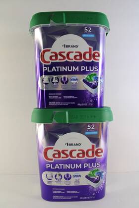 00030772061565 Procter & Gamble 030772061565 Lot Of 2 Cascade Platinum Plus Dishwasher Detergent Fresh 52 Count Each