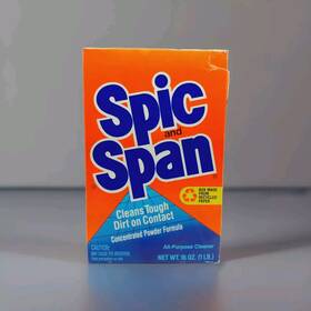 Procter & Gamble 037000341307 Vintage Spic And Span Movie Prop All Purpose Floor Cleaner 16 Oz Box 1987 Empty