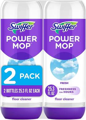 30772084229 Procter & Gamble Swiffer Powermop Floor Cleaner Solution Fresh Scent 25.3oz Refill 2 Pack