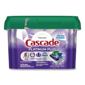 57916 Procter & Gamble 57916/6157 Platinum Plus Actionpacs Dishwasher Detergent Pods Fresh Scent 20.7 Oz Tub 38