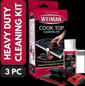 Products Llc 313017348349 Weiman Glass Stove Top Complete Cleaning Kit Cleaner Scrubber And Scraper Included