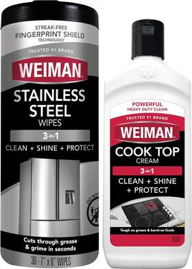 636zbp Products Llc. Heavy Duty Cooktop Polish And Stainless Steel Wipes - Powerful Appliance Kitchen C