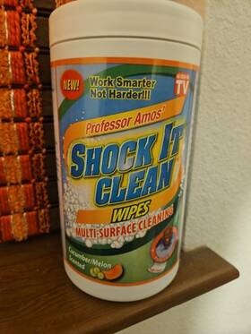 Professor Amos 717789438930 Shock It Clean Wipes 100 Pack Cucumber / Melon Scented - New