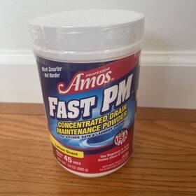Professor Amos 717789440285 Fast Pm Concentrated Drain Maintenance Powder Lemon Scent 24 Oz