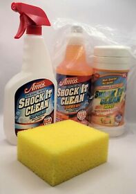 Professor Amos Shock It Clean 24oz Cleaner 32oz Concentrate Wipes Pack