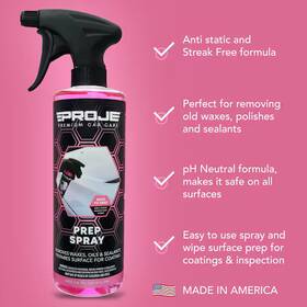 50009 Proje Premium Car Care Prep Spray 16oz - Surface Safe On All