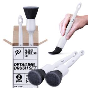 Proper Detailing Co. 600029795196 Car Brush Set Premium Quality Ultra Soft Bristles Clean Auto Inte