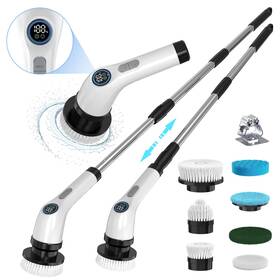 Punaflex 717470220318 Electric Spin Scrubber Cleaning Bathroom Shower Cleaner Brush Cordless Powe