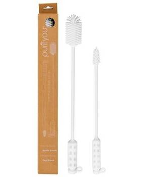 Purifyou 819025021156 Silicone Water Bottle Cleaning Brush Set 16-inch And 12-inch Flexible Durabl
