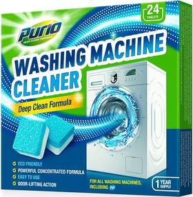 Purio 850021796075 Washing Machine Cleaner Tablets 24-ct Deep Cleaning Formula Washer Cl
