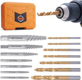 Tm1208 Purple Power Screw Extractor Set 14pcs Easy Out And Left-hand Drill Bit