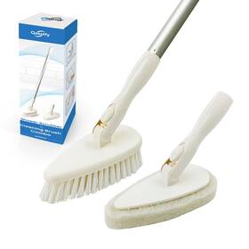 Qae002 Qaestfy Shower Scrubber Cleaning Brush Combo Bath Tub Tile Cleaner With 5