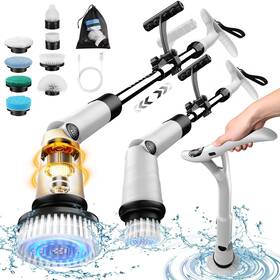 Qardoz 739722468699 2024 Upgrade Electric Spin Scrubber Cordless For Cleaning With 8 Br