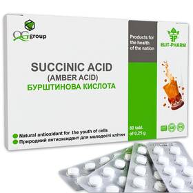 0.25g Qg Group 704137678674 Succinic Acid Amber 80 Tabs/0.25g