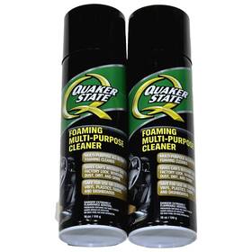Quaker State 810087321239 2 Pack Foaming Multi Purpose Cleaner Interior Factory Look Leather