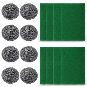 Pads-001 Queleay Scouring Pads 8pcs And Steel Wool Scrubber Dish Stainles