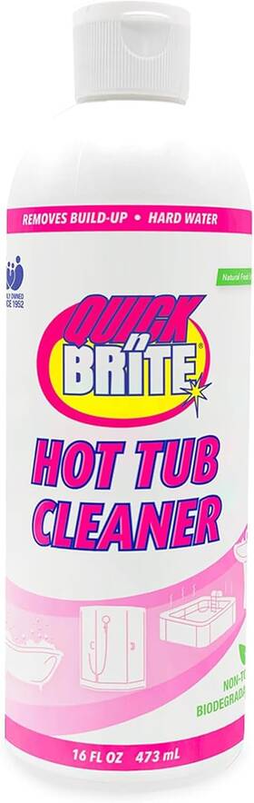 Quick N Brite 705353226540 Heavy Duty Hot Tub Cleaner - Non-abrasive Cleaning Gel 16 Oz. P