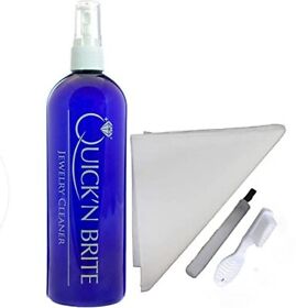 Quick N Brite Jewelry Cleaner Kit For Diamonds Gold Costume And More 16 Oz