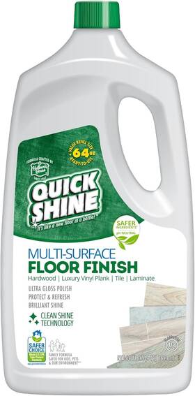 Quick Shine 445001065086 Multi Surface Floor Finish 64oz Cleaner And Polish Use On