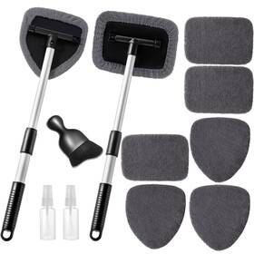 Qydipclin 027685987648 11pcs Windshield Cleaner Tool Car Window Cleaning Wash Kit With 6 Reusable