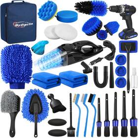 Qydipclin 027685987891 37pcs Car Detailing Kit Brush Set Wash Cleaning