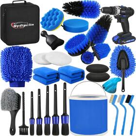 1a0204k4bu29 Qydipclin 29pcs Car Detailing Kit Brush Set Wash Cleaning Detail