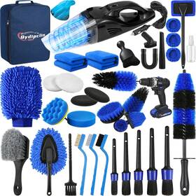 1a0211k11bu38b Qydipclin 38piece Car Detailing Kit With Brushes For Interior Exterior And Wheels
