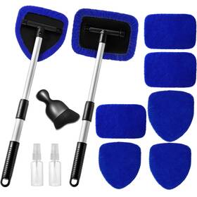 1a103cc1sj1fx2pp1hs-3blu3blu Qydipclin 11pcs Windshield Cleaner Tool Car Window Cleaning Wash Kit With 6 Reusable M