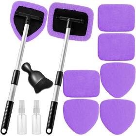 1a103cc1sj1fx2pp1hs-3pl3pl Qydipclin Windshield Cleaner Tool Kit - 11pcs Car Window Cleaning With 6 Microfiber Pads