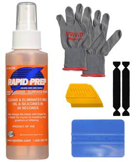 Rtvinylappfluid4oz Rapid Tac Prep Pre-cleaner 4oz For Wax Grease Oil Removal Non-hazardous Formula