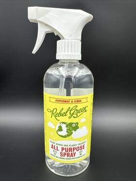 Rebel Green 853430006261 New All Purpose Spray Peppermint And Lemon 16oz Plant Based Planet Friendly Vegan