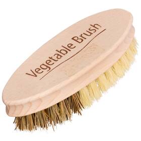 Redecker 037892026234 Hard And Soft Side Vegetable Brush Beechwood Handle 2 Different Bristle Strength