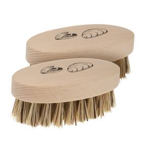 950026 Redecker Mussel Brush With Beechwood Handle 33/4inches Set Of 2 For Scrubbing Musse