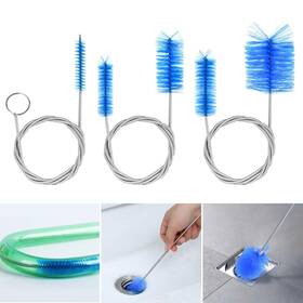Redtagtown 760970208232 3pcs Stainless Steel Flexible Hose Brush Set Double Ended Tube Cleaner For Clogs