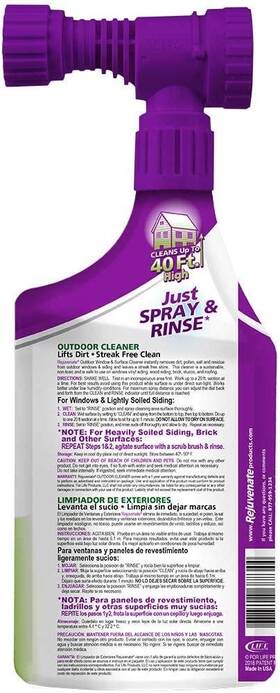 Rejuvenate 364597895532 Outdoor Window Spray And Rinse Cleaner With Hose End Adapter