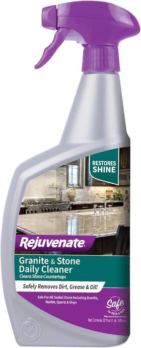Hg-r00193 Rejuvenate Granite Stone Daily Countertop Cleaner Shine 32oz Fresh Spray Effective Safe Use