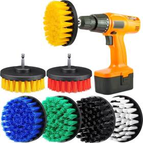 Remerry 313055945920 6 Pcs Drill Brush Attachment Power Scrubber Cleaning Kit Multi Purpose Bru