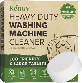 Renuv 726084428935 Heavy Duty Washing Machine Cleaner Descaler Tablets - For Front Load Top
