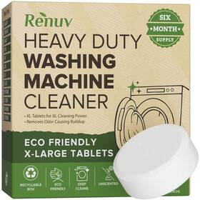 Vowel07 Renuv Heavy Duty Washing Machine Cleaner Descaler Tablets - Deep Cleaning For Front
