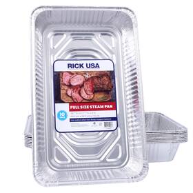 Rfp1005 Rick Usa Rfp1005/10 Full Size Steam Pan 10 Pack 19.5x11.6 Inch Disposable Aluminum Foil
