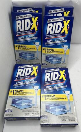 94143 Rid-x 6pk Septic Tank Treatment Powder 9.8oz 100% Biobased