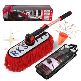 Carduster102 Ride Kings Car Duster Exterior Scratch Free Extendable Handlewax Cotton Hair Brush Kit