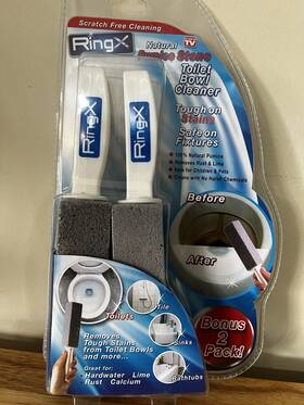 Ringx 856770005208 Ring X 2 Pack Pumice Stone With Handle Toilet Bowl Household Cleaner New