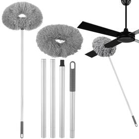 Ro12.04 Roaestke Ceiling Fan Cleaner Duster With Extension Pole For Blades Microfiber