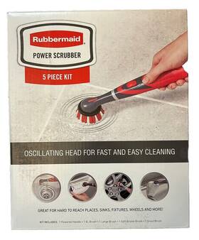 1781268 Rubbermaid Power Scrubber Battery Operated 5 Piece Kit