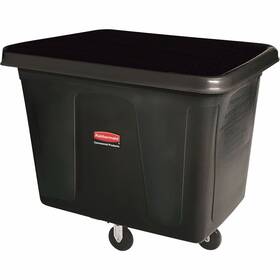 Rcp4608bla Rubbermaid Commercial Cube Truck 300lb Cap Black 39-1/4 Inch X26-1/4 X29