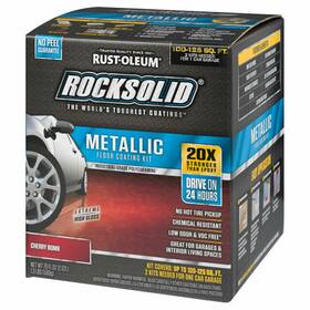 286896 Rust-oleum Rocksolid Metallic Garage Floor Coating 80 Fl Oz 1-pk Cherry Bomb