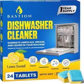 Rutledge Brands 445056520547 Dishwasher Cleaner Tablets - Lemon-scented Heavy Duty Cleaning Descaler Pods Fo